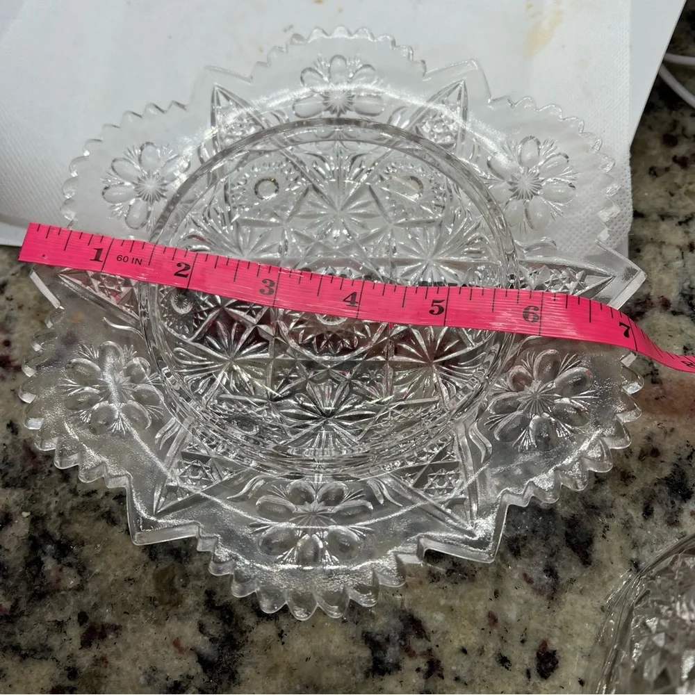 Pressed Glass Covered Butter Dish Domed Vintage Kitchen Dining